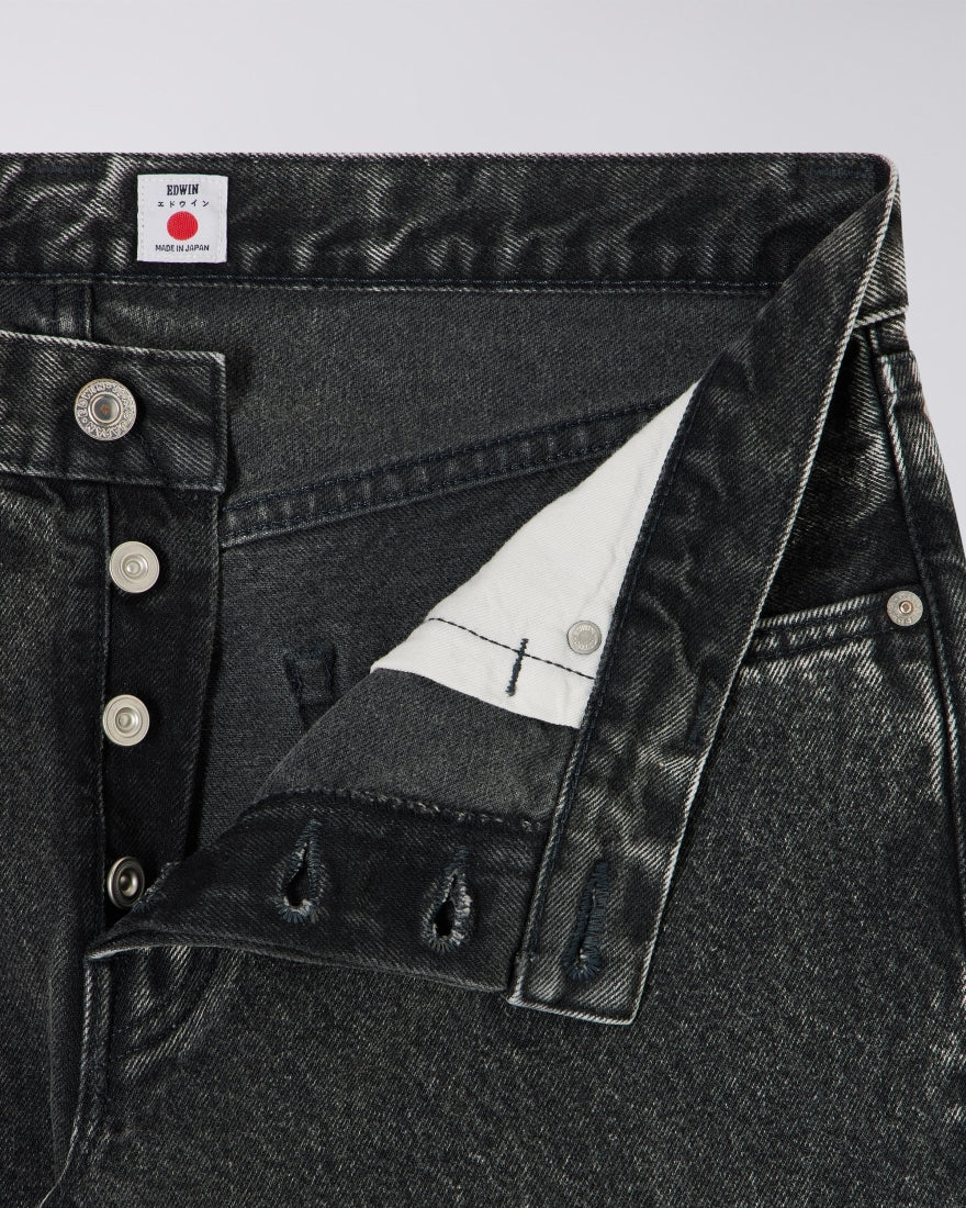 Jean homme Edwin Regular Tapered Kaihara black dark used, troisième vue
