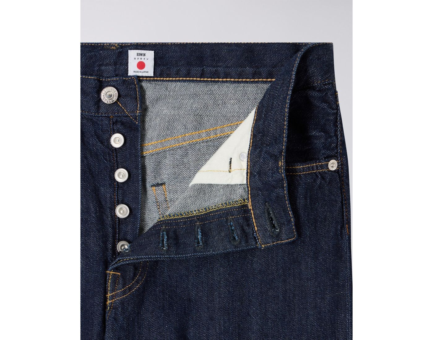 EDWIN - Regular Straight Jeans Blue Rinsed