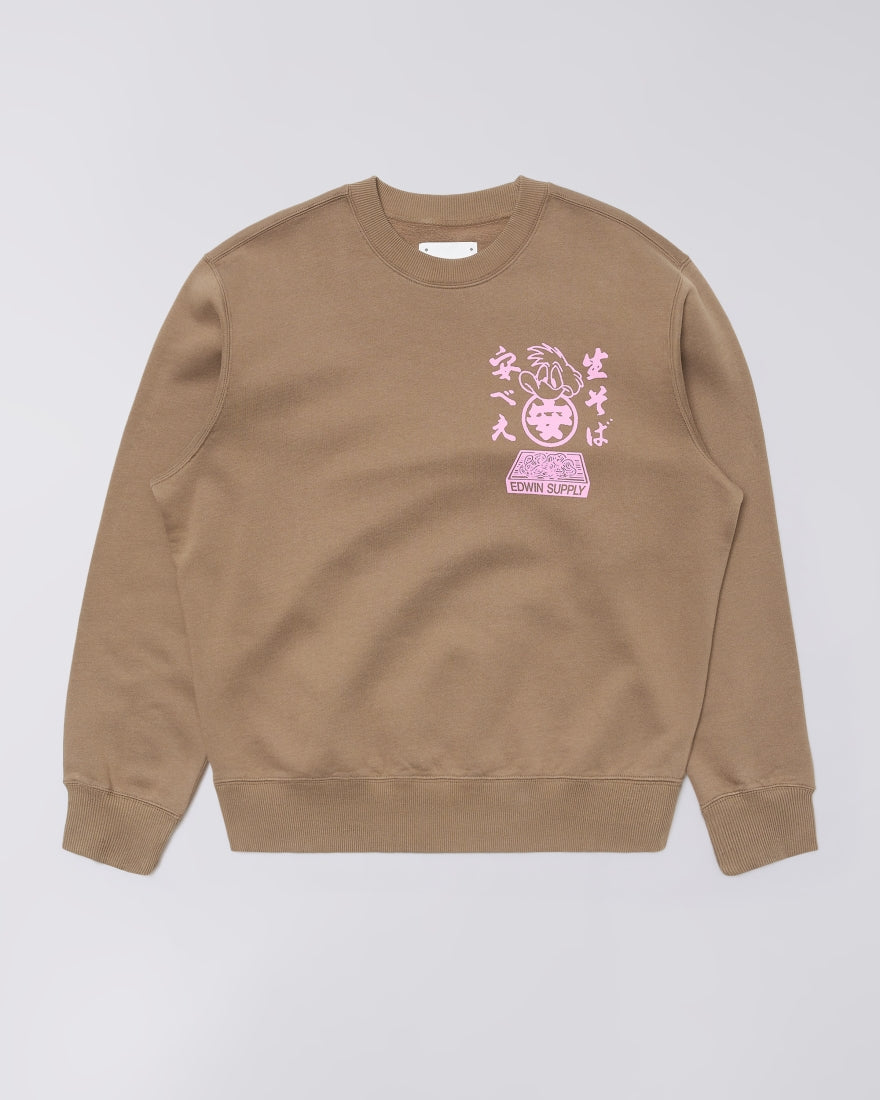 Sweat homme Edwin Soba Yasube oversize coloris walnut, deuxième vue