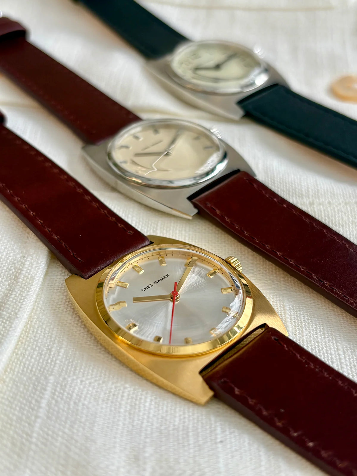 Montre Chez Maman La Phoenix Gold cuir marron, sixième vue