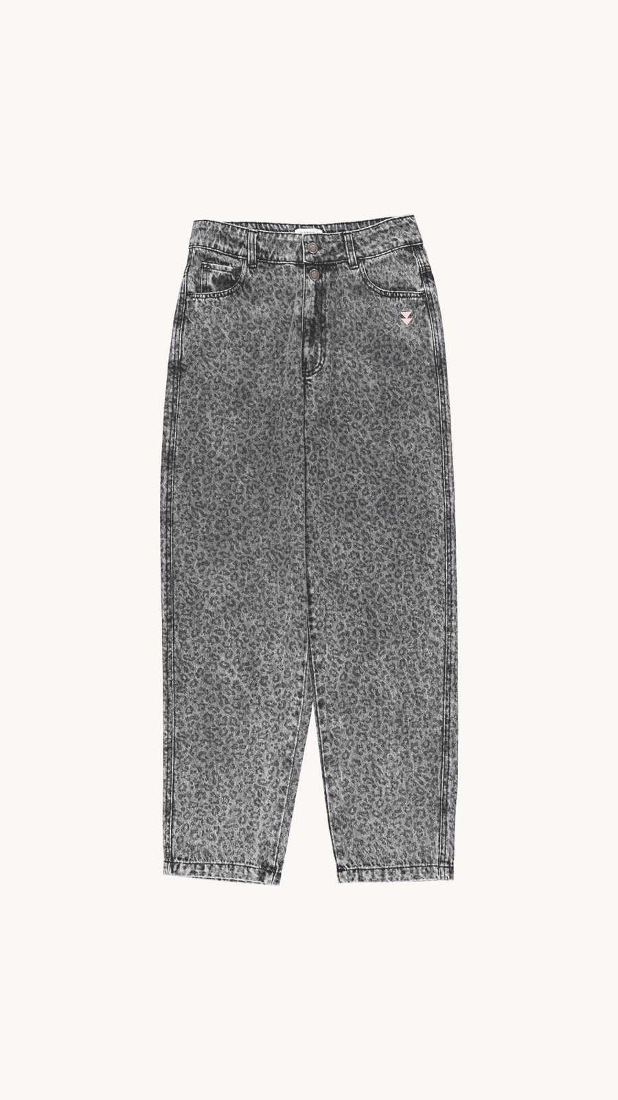 SISTERS DEPARTMENT - Jeans Femme Leopard Noir Délavé