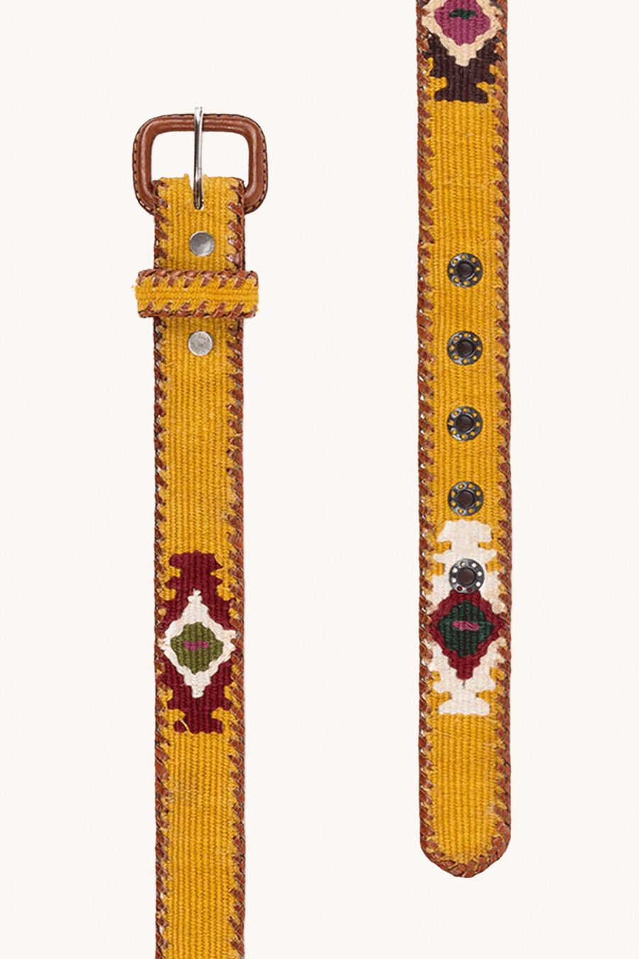 LA MANSA - Mustard Ethnic Belt