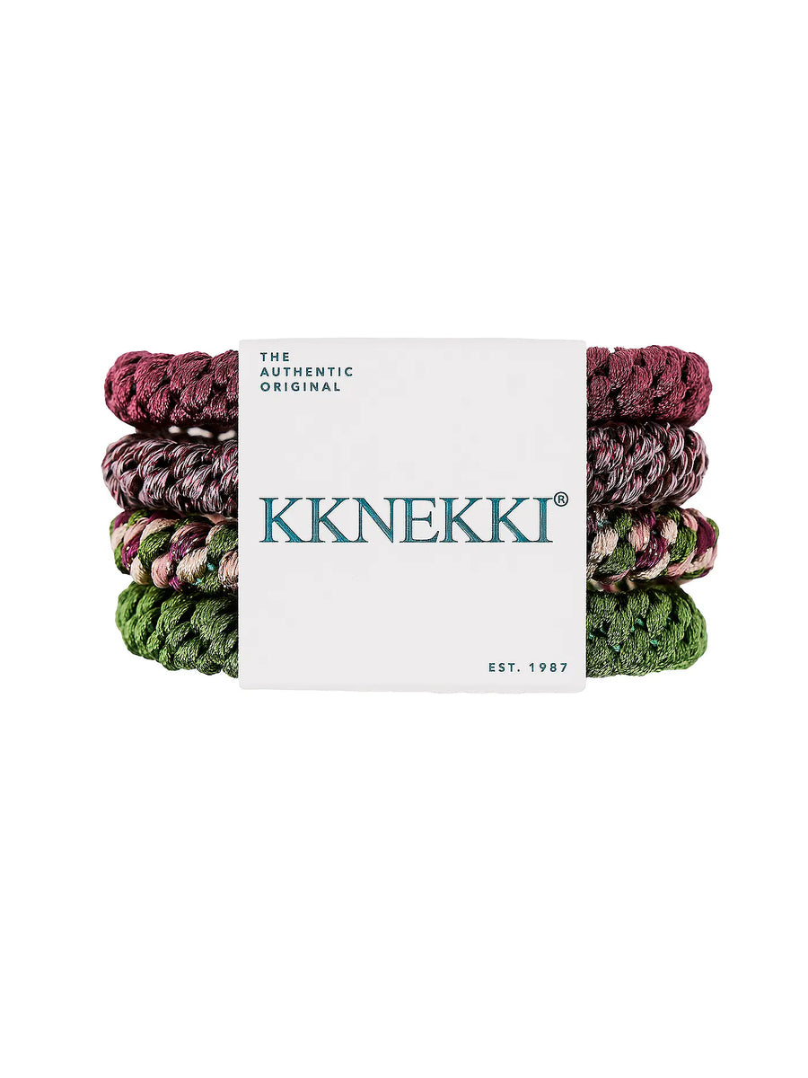 Lot de 4 élastiques à cheveux Kknekki Bundle 66 rose et vert