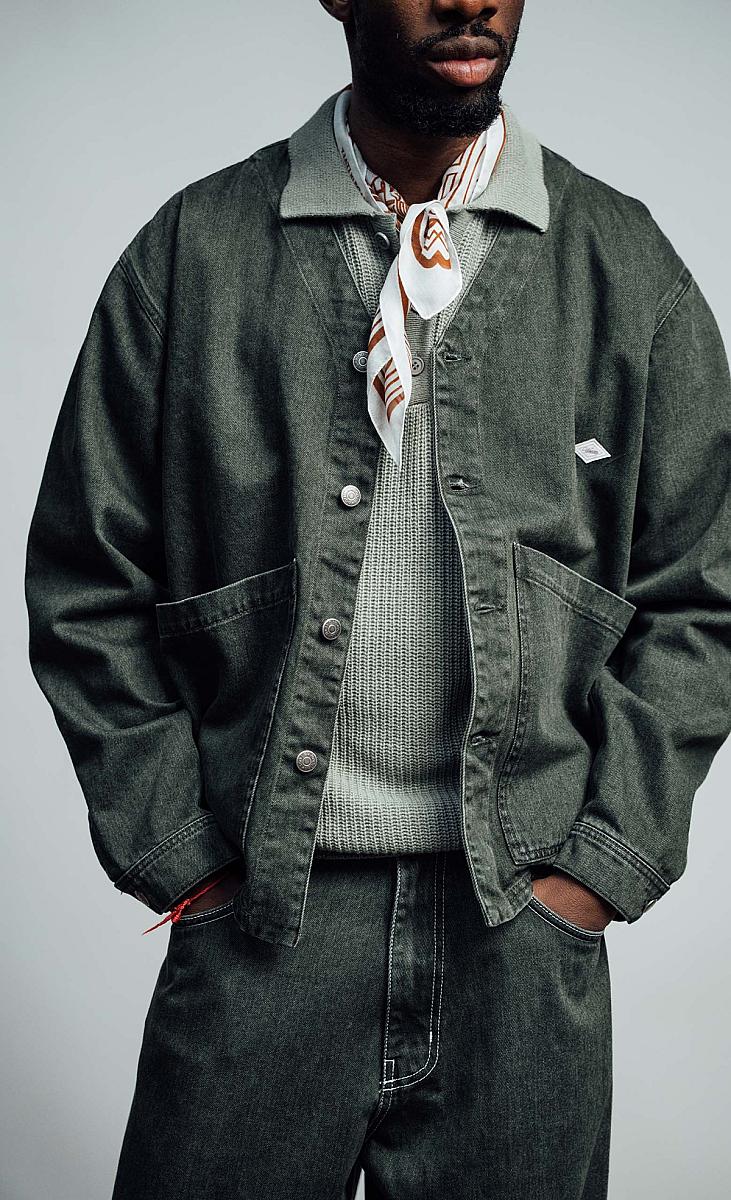 Veste homme Wooden Store Loco en coton vert, vue complémentaire