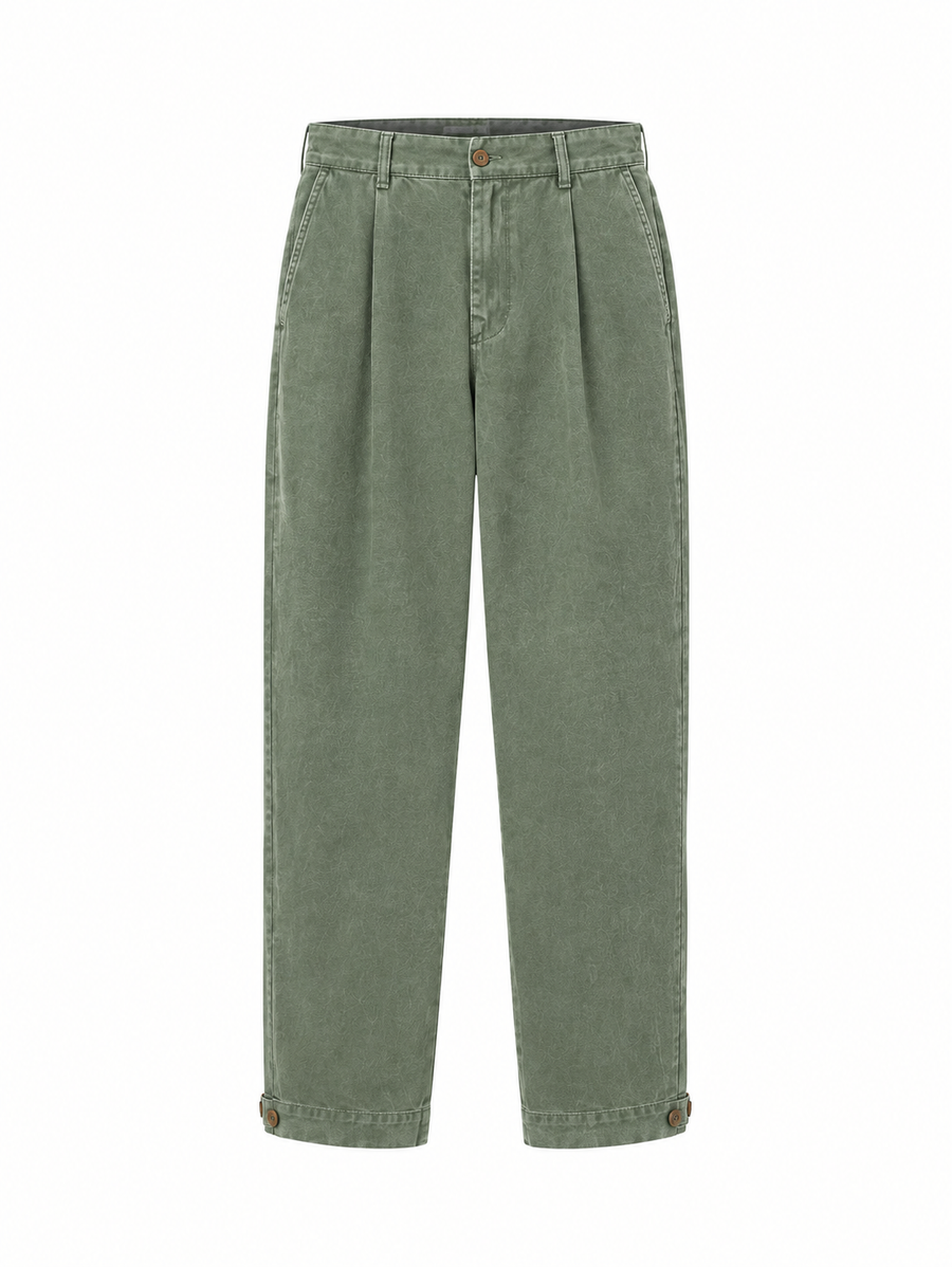 Pantalon à pinces homme Madson Macugnaga vert olive, vue principale