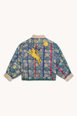 L'ÎLE BLEUE - Blouson Jim Kantha Bleu Block Print & Sherpa