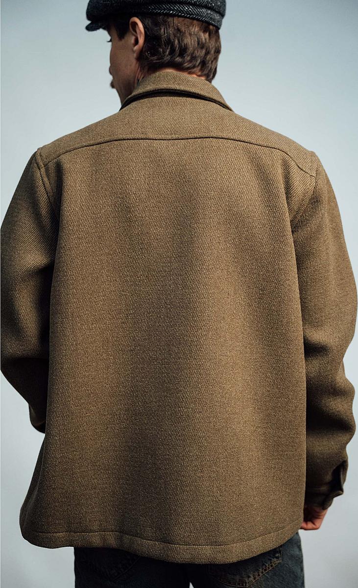 Veste homme Wooden Store Mavignola coloris kaki, vue de détail