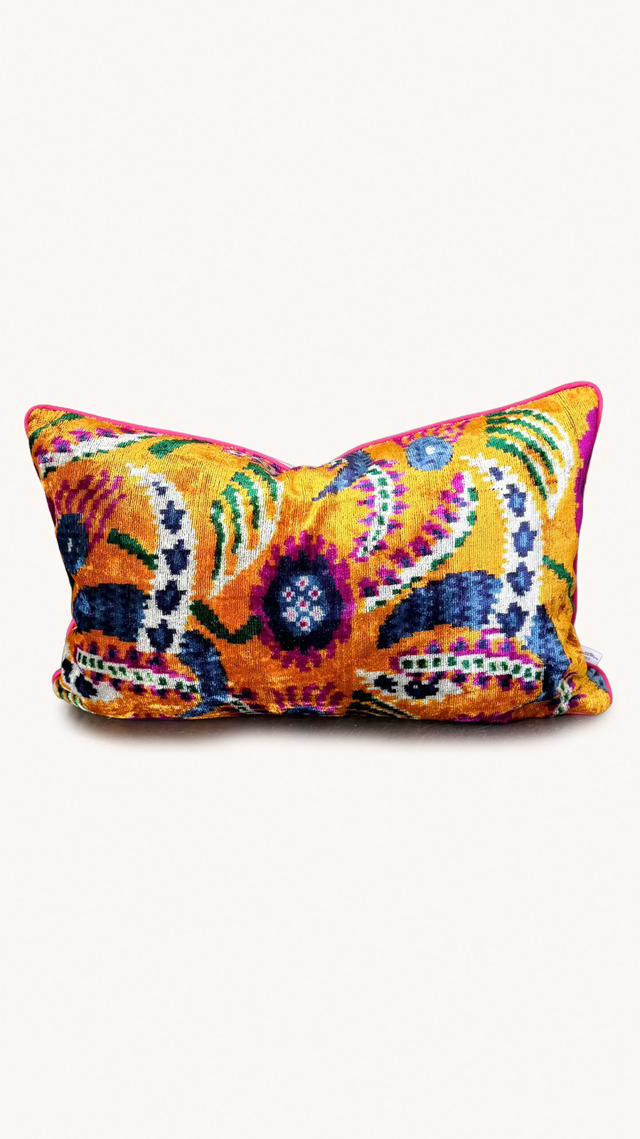 MILA MIRO - COUSSIN VELOUR IKAT GUEPARD MULTICO