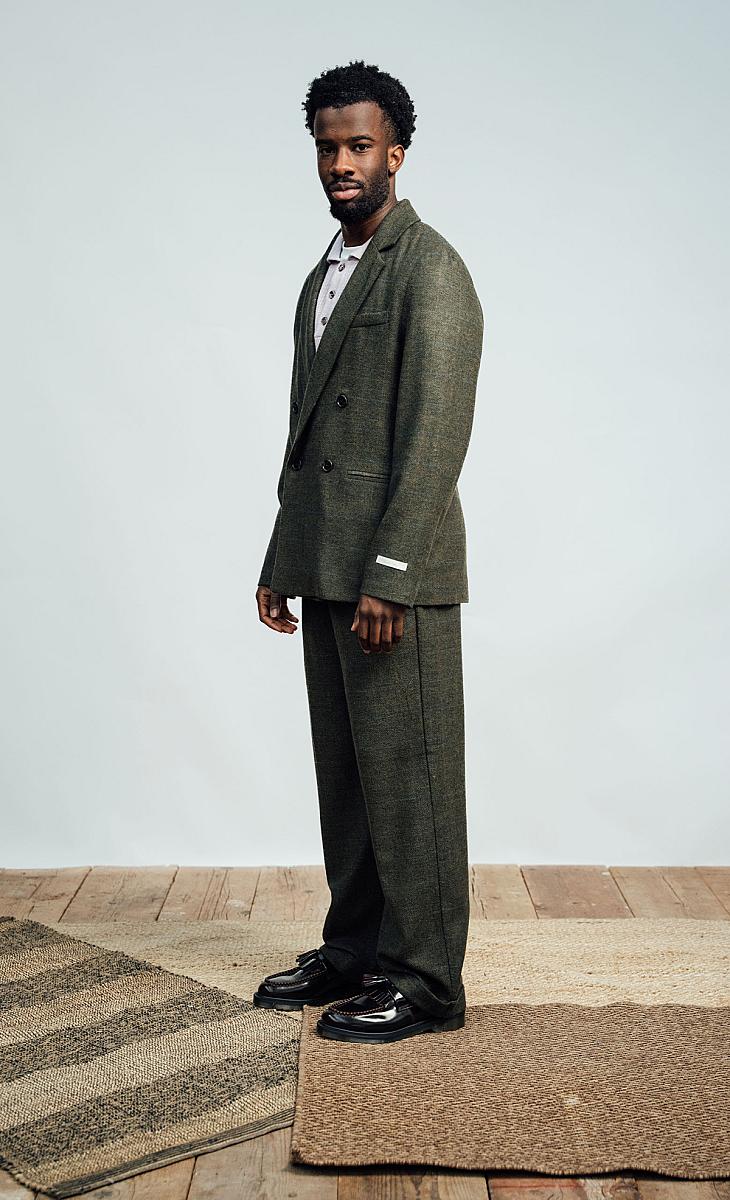Pantalon homme Wooden Store New Vintage coloris vert, vue complémentaire