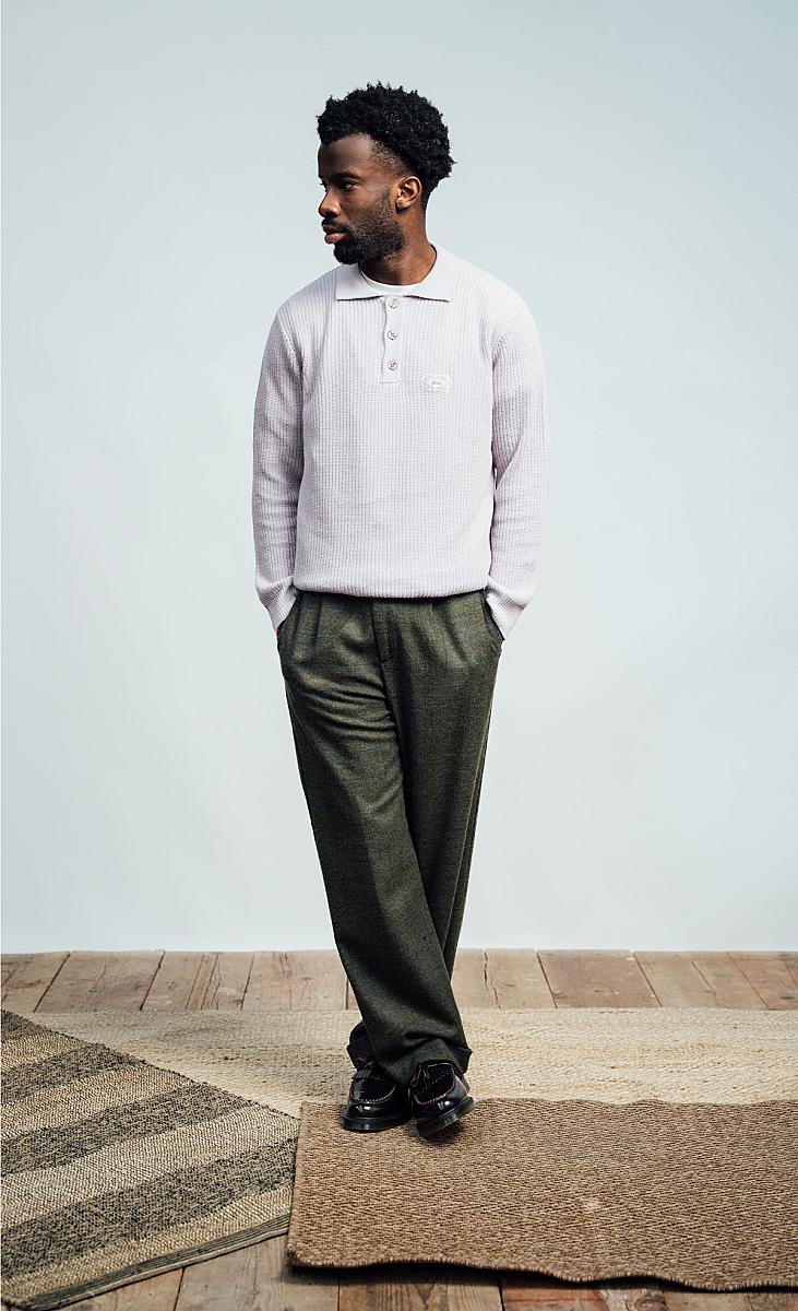 Pantalon homme Wooden Store New Vintage coloris vert, autre angle