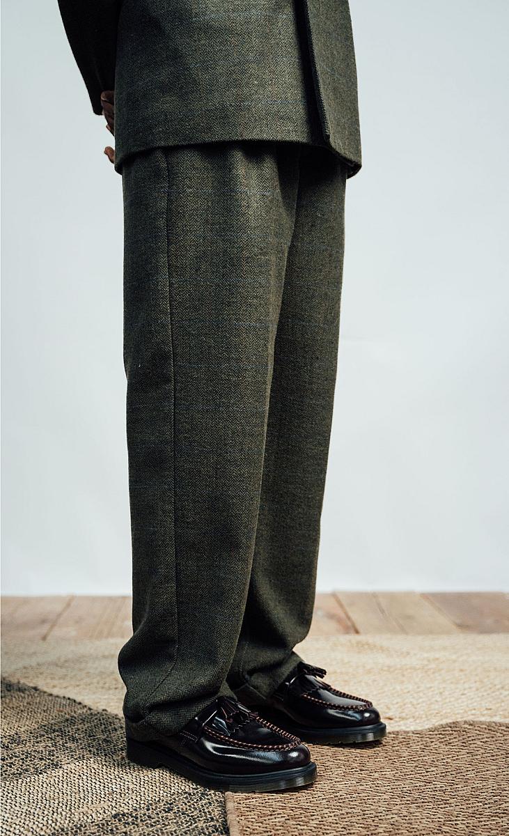 Pantalon homme Wooden Store New Vintage coloris vert, vue principale