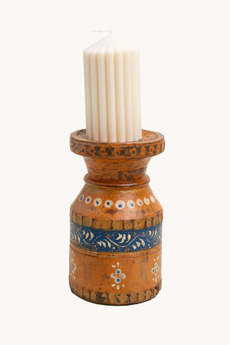 THE BLUE ISLAND - Acacia Navy Orange Candle Holder