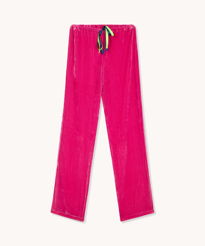L'ÎLE BLEUE - PANTS SAYANI EMBROIDERY FUSHIA