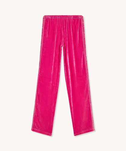 L'ÎLE BLEUE - PANTS SAYANI EMBROIDERY FUSHIA