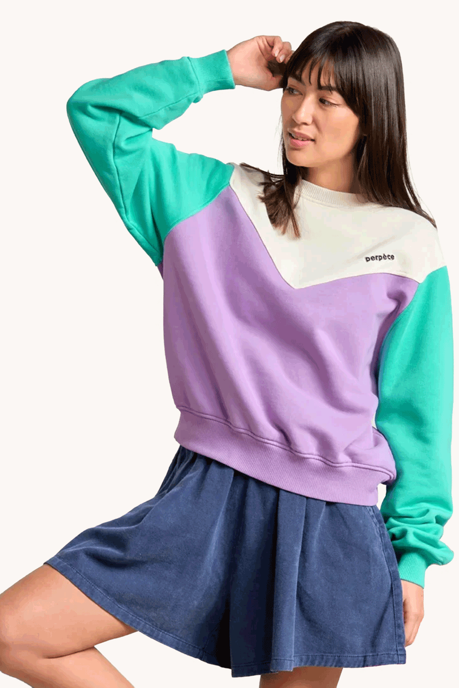 PERPÈTE - SWEAT FEMME COLOR BLOCK MAX