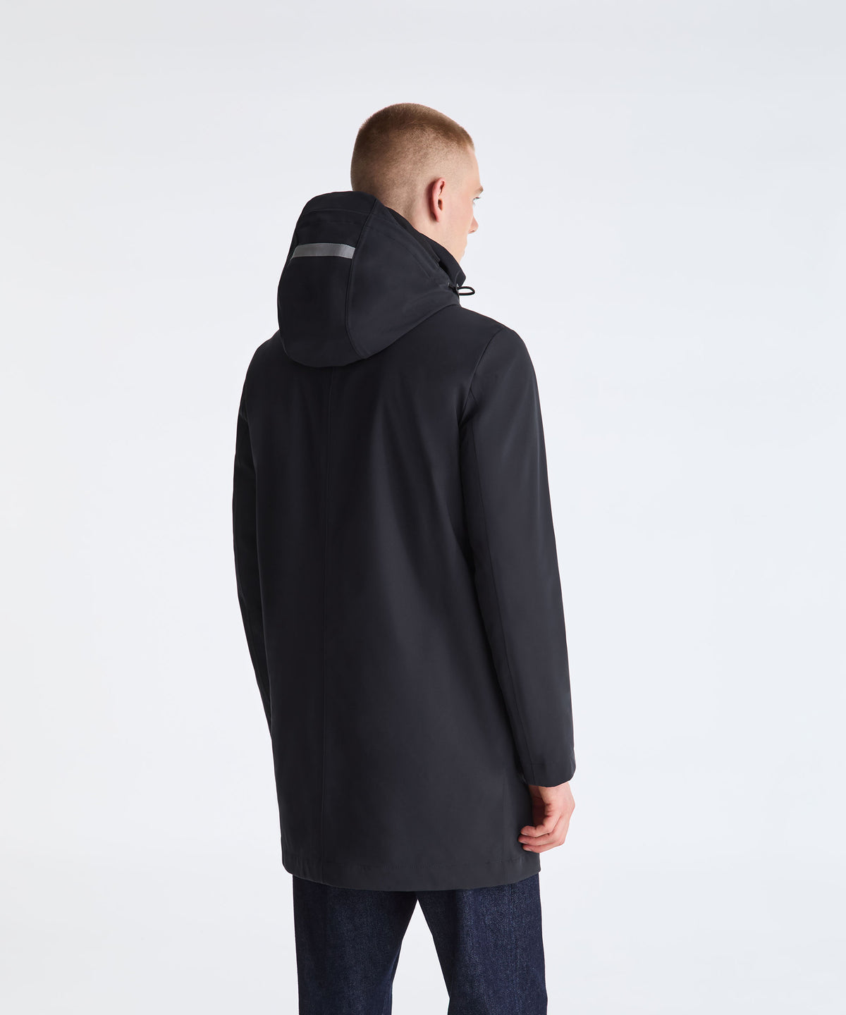Veste longue Peuterey homme Bleu Graphite à capuche