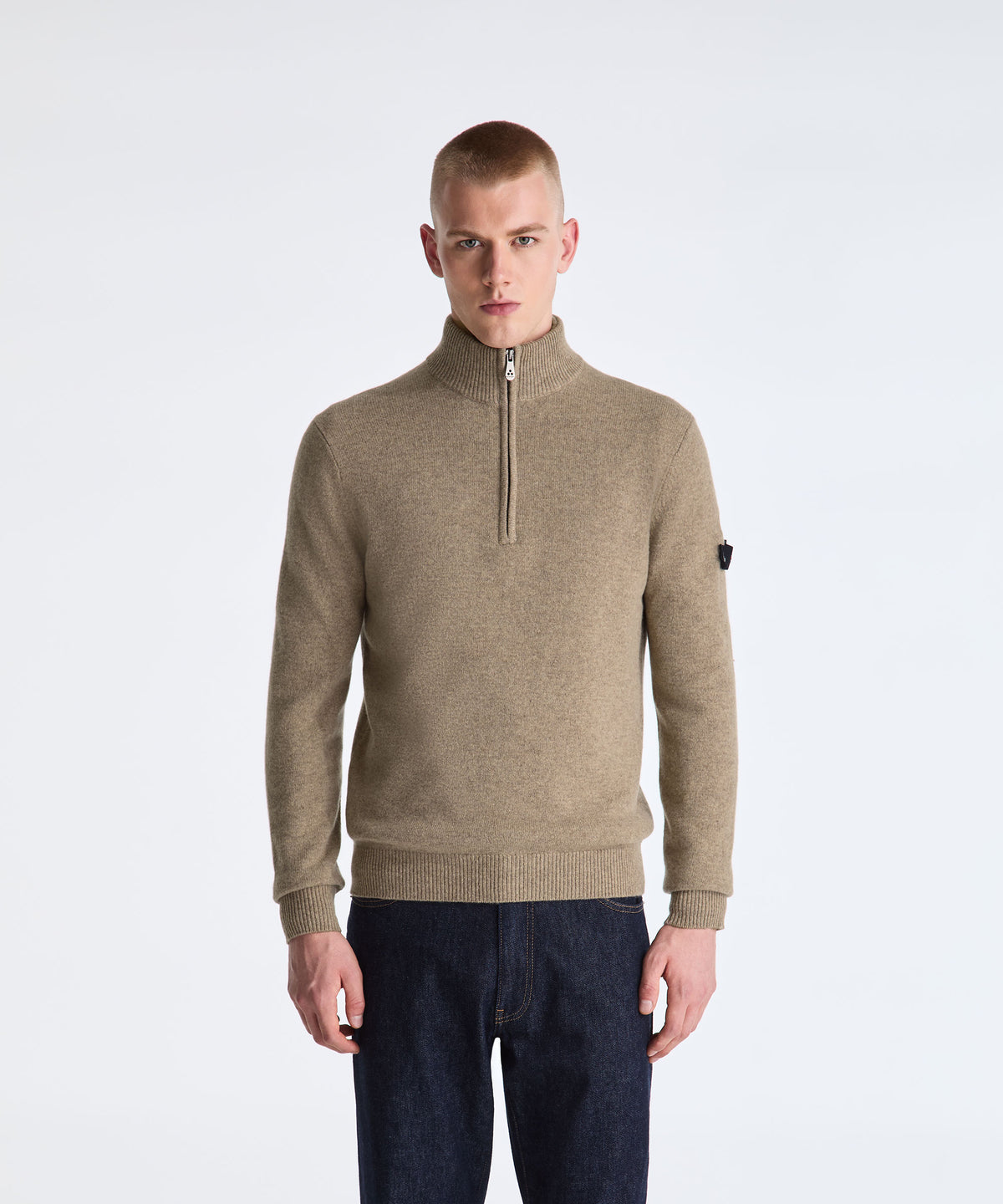 Pull en laine de yak Peuterey avec demi-zip