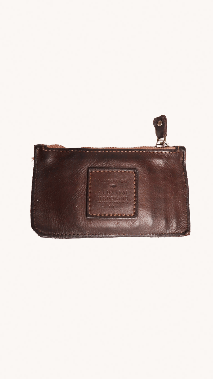 CAMPOMAGGI - Porte cartes homme en cuir military
