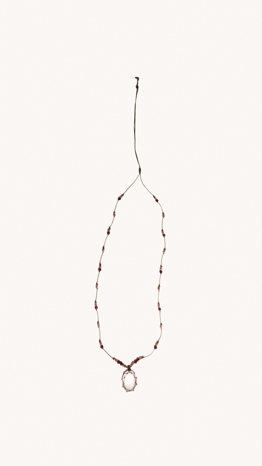 RHAKI ME - Collier Pour Femme En Quartz Rose