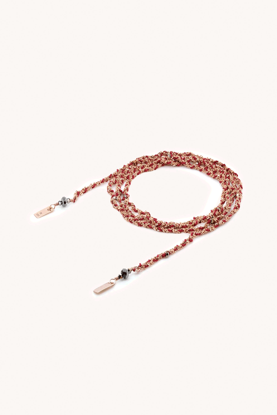 MARIE LAURE CHAMOREL - Collier N.182 Or Rose Burgundi