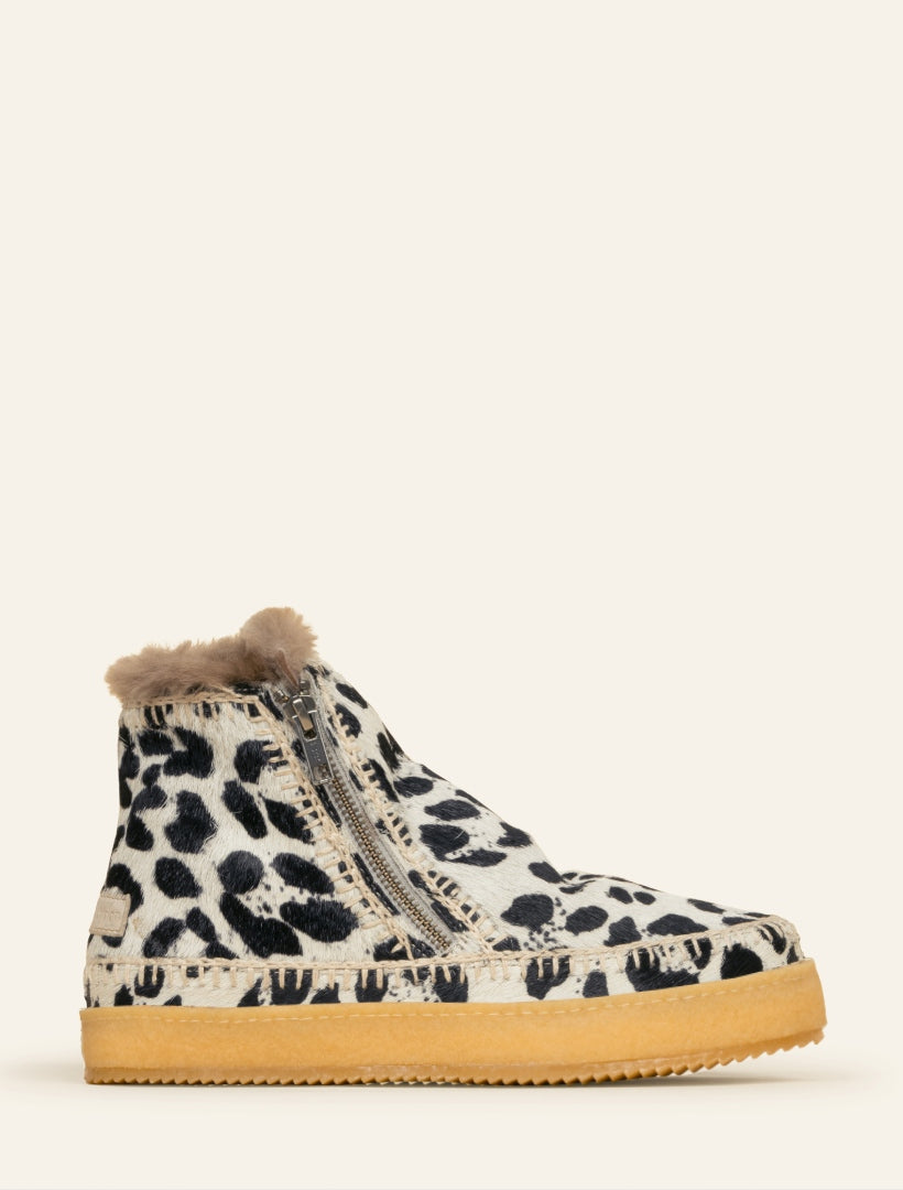 LAIDBACK - Setsu Boot Black White Leopard