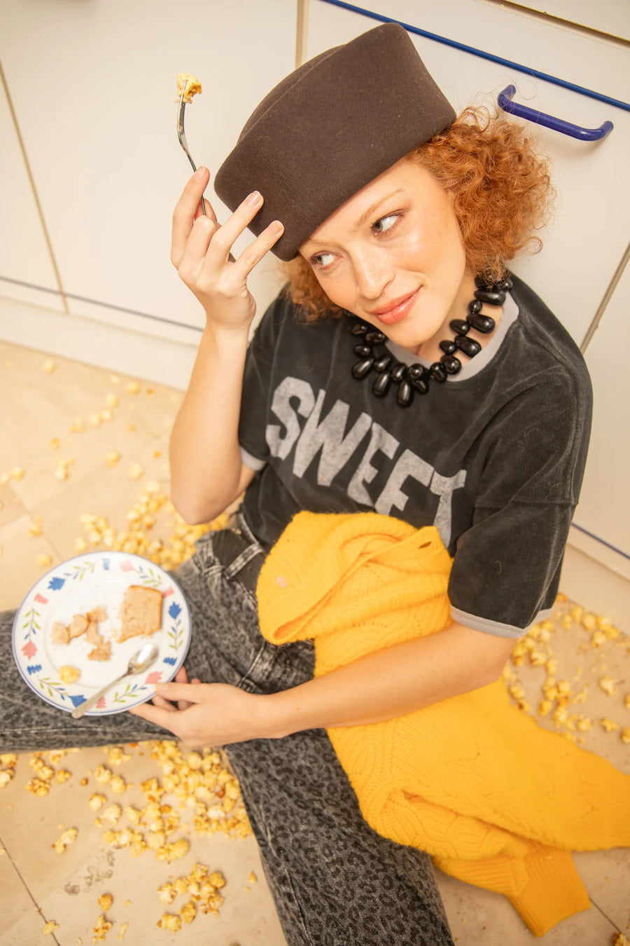 SISTERS DEPARTMENT - T-shirt Femme Matière Éponge Sweet