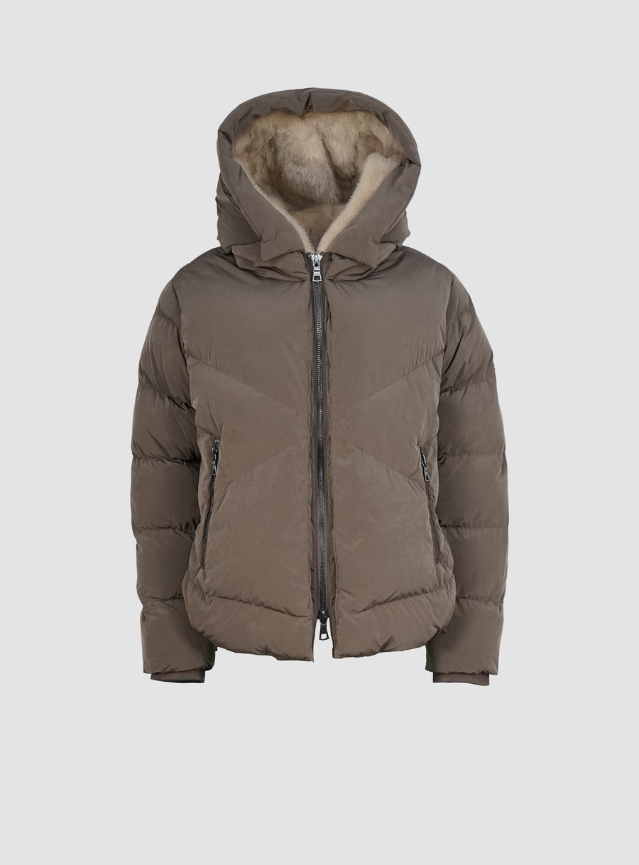 BLONDE N°8 - Manteau Snow Taupe