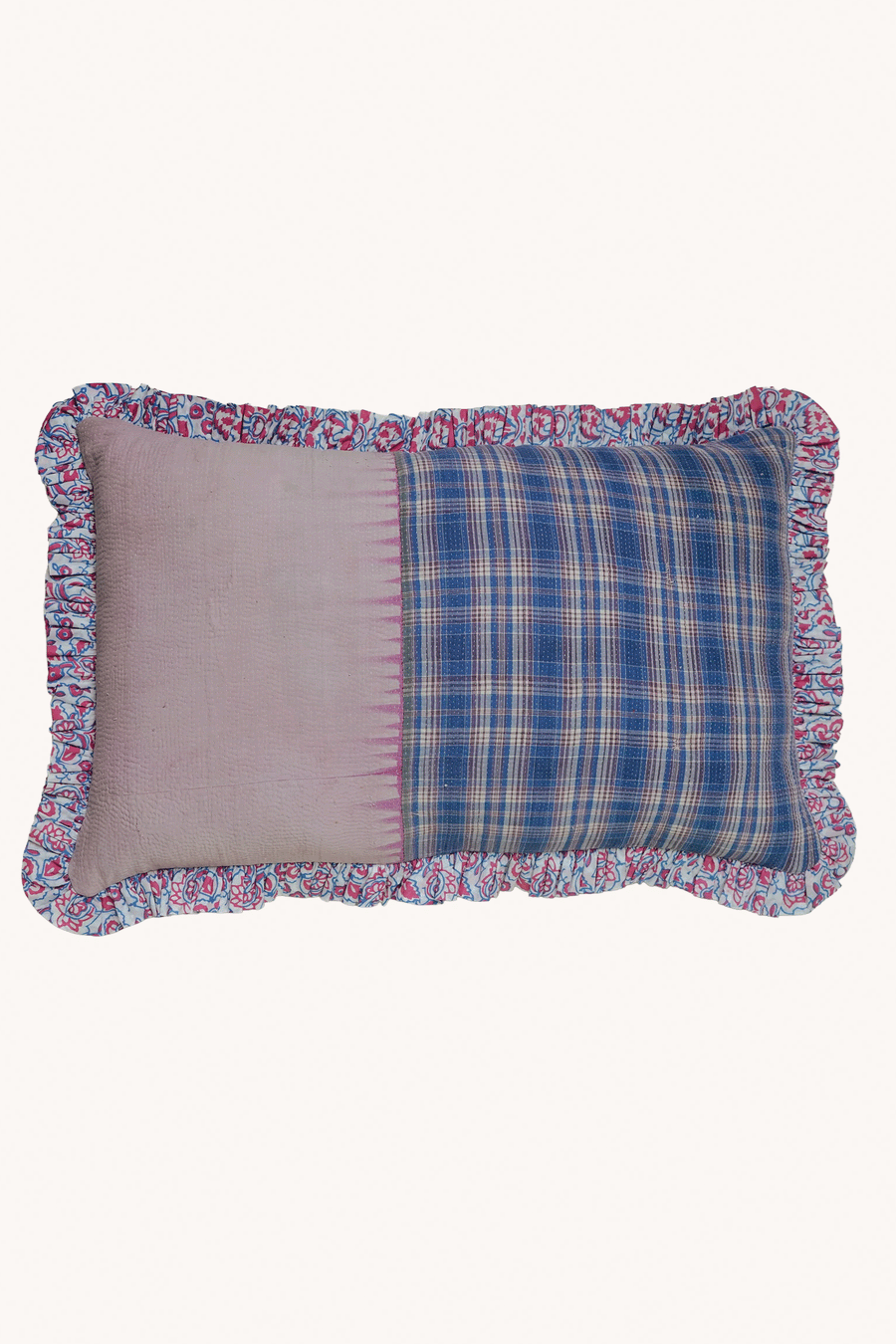 L'ÎLE BLEUE - Housse de Coussin Kantha 2