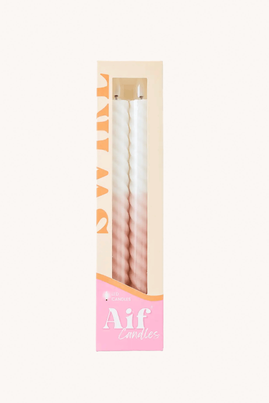 AIF CANDLES - SET DE 2 BOUGIES LED BLANC ET SABLE