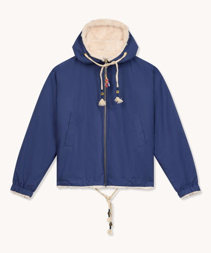 L’ÎLE BLEUE - MANTEAU HOODIE  BLEU