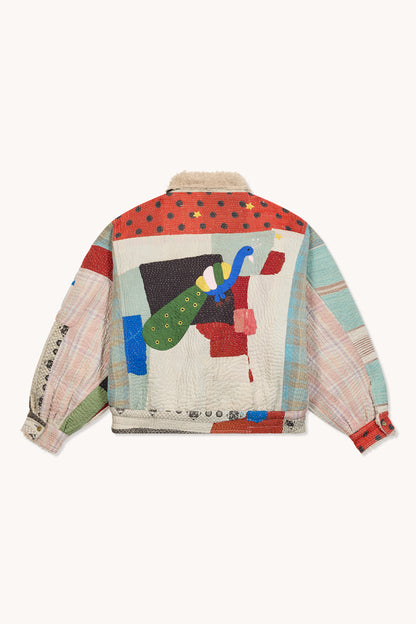 L'ÎLE BLEUE - BLOUSON JIM FOURRÉ - PAON