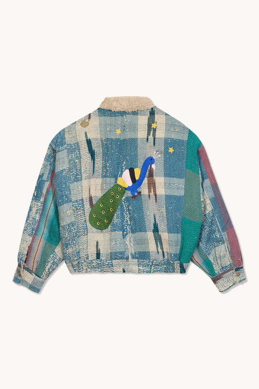 L'ÎLE BLEUE - BLOUSON JIM FOURRÉ - PAON