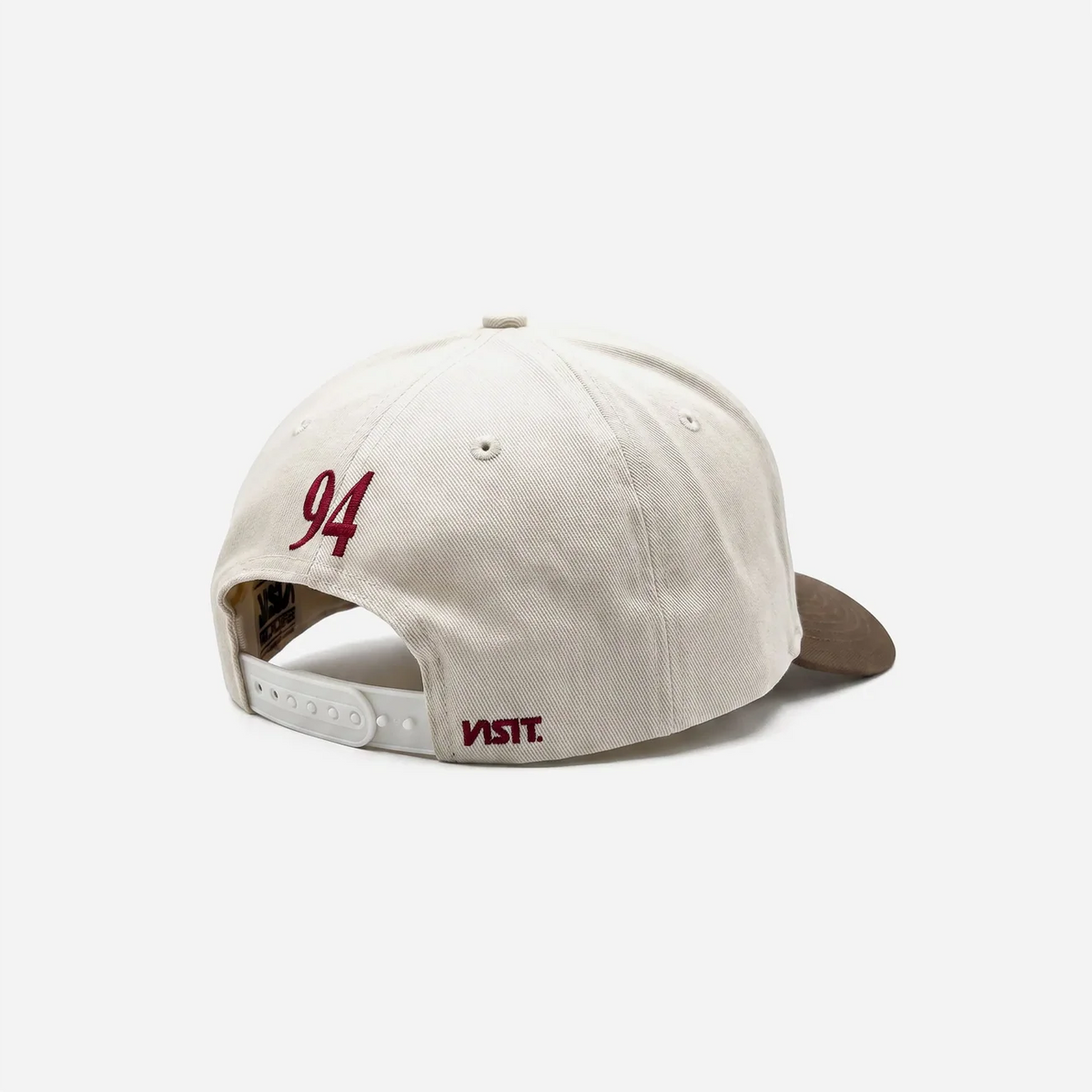 Casquette Niseko Visit blanc cassé et visière brun tabac
