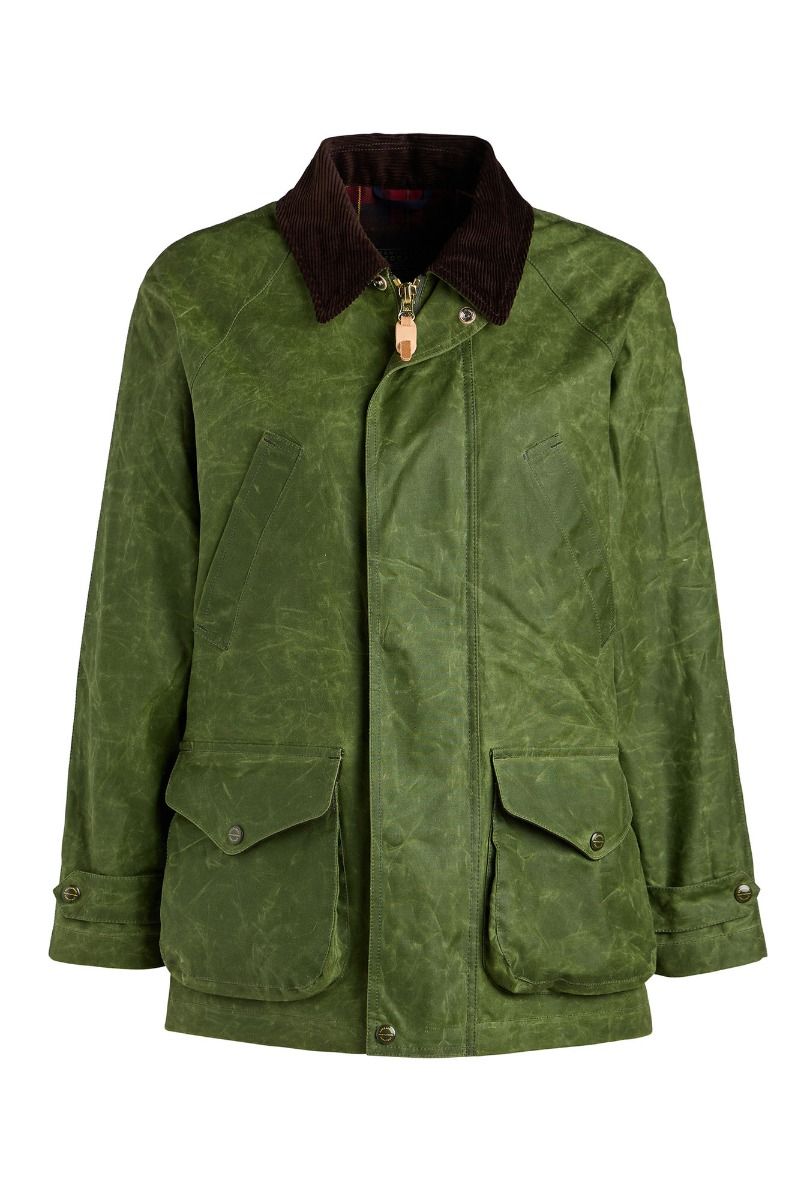 Caban de pluie Manifattura Ceccarelli vert clair en coton ciré, vue principale