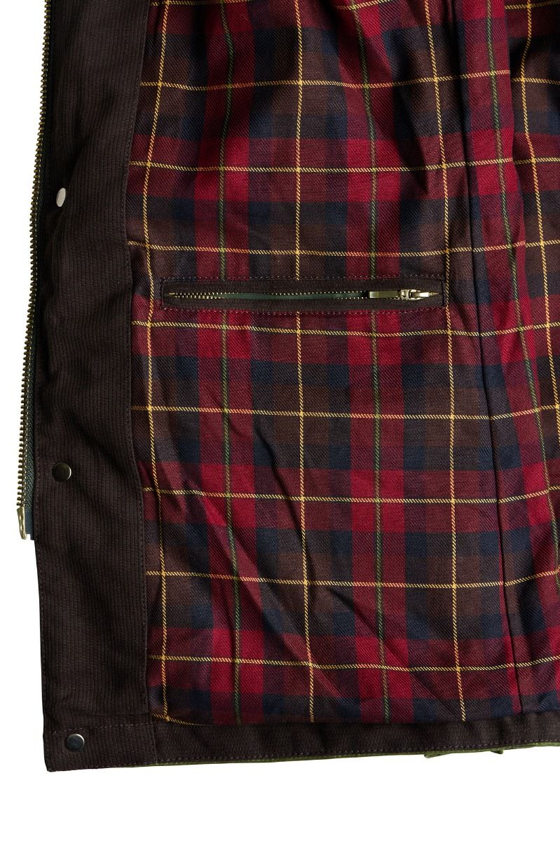 Caban Manifattura Ceccarelli coton paraffiné vert clair pour femme, troisième vue