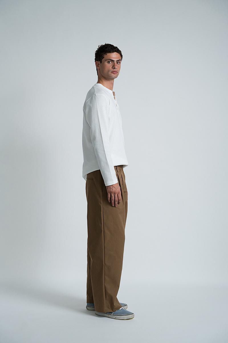 Pantalon homme Wooden Store Osaka coloris cognac, autre angle