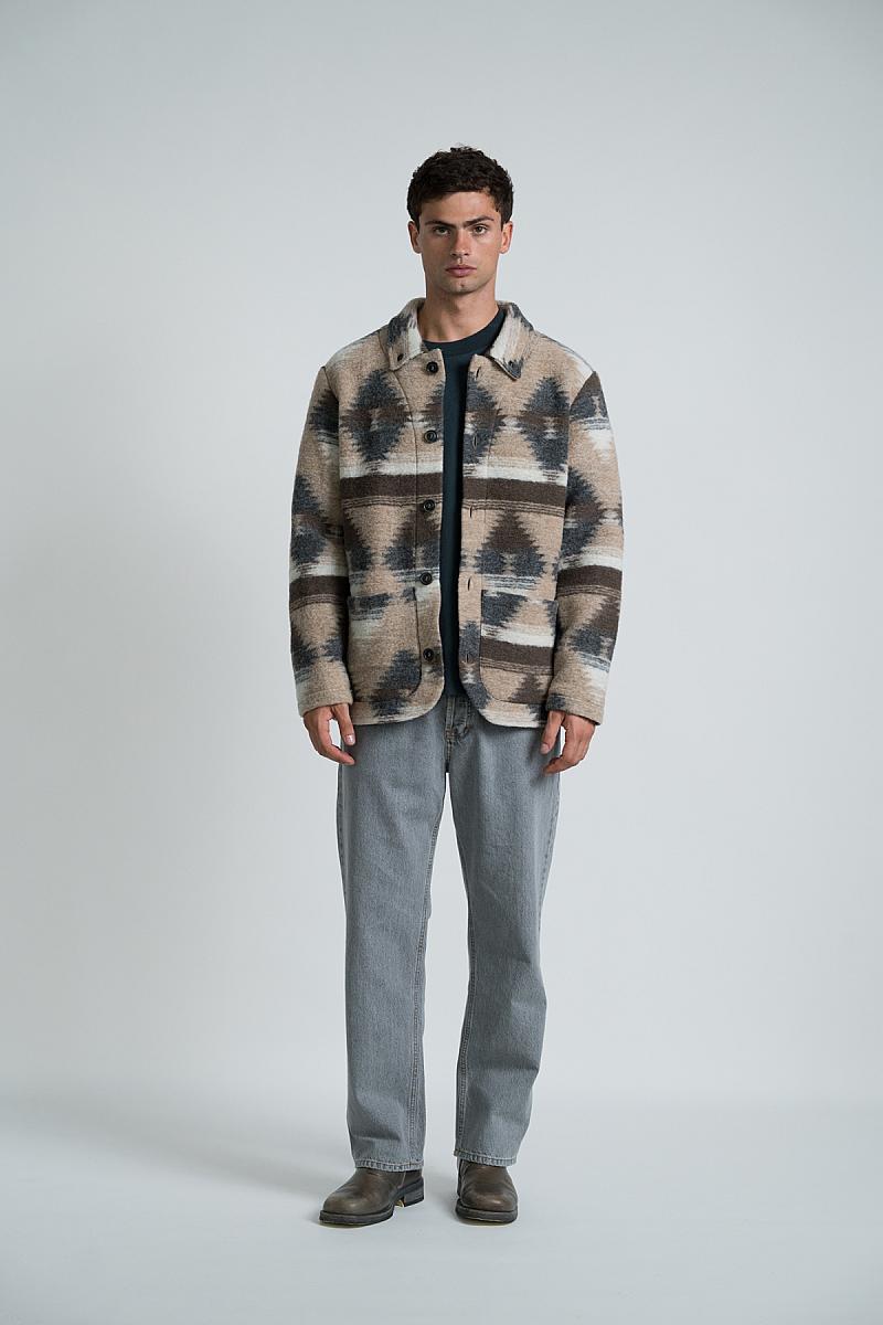 Veste homme Wooden Store York Navajo coloris gris, vue de détail