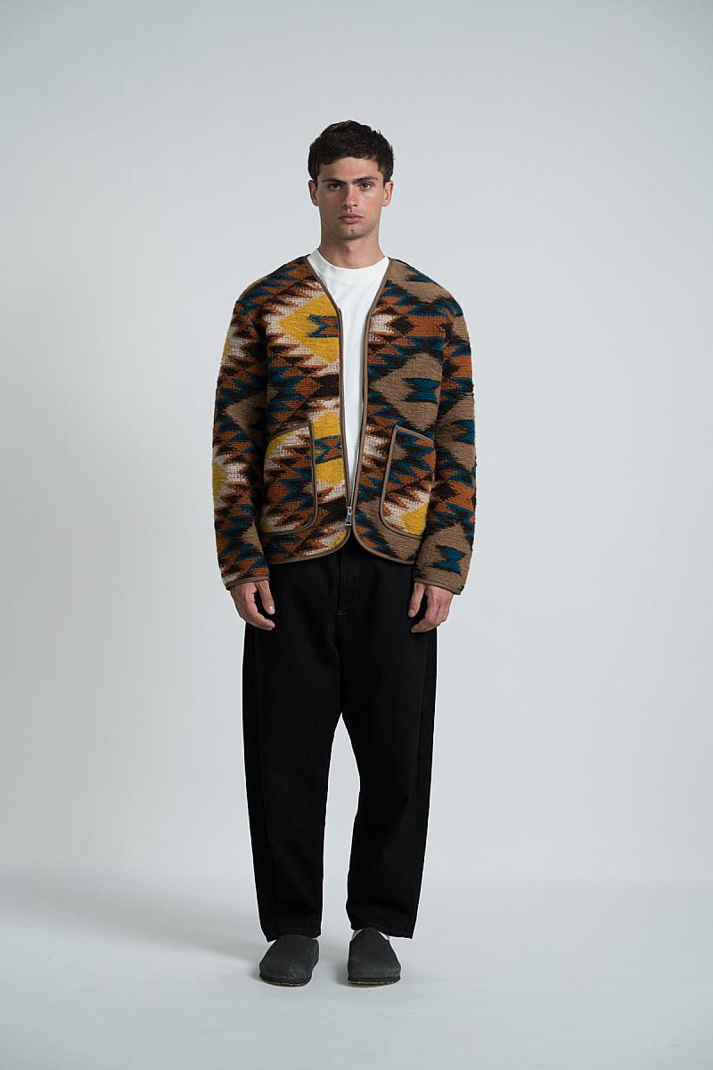 Veste homme Wooden Store Cameron Zip coloris Navajo, vue de détail